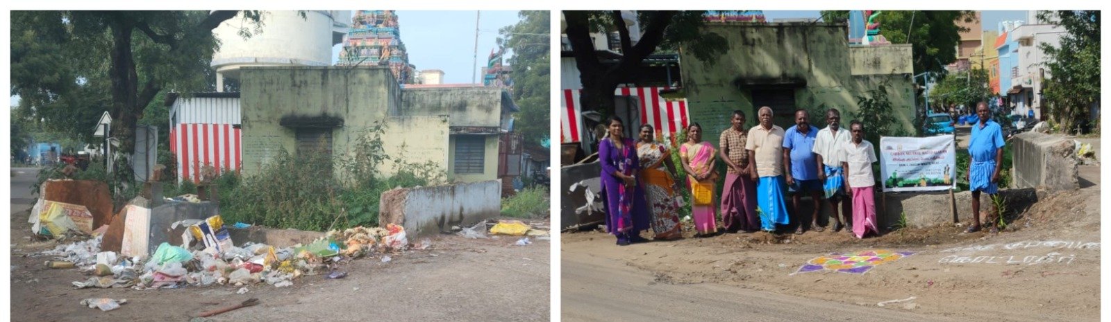 Beautification of Garbage Vulnerable Point (GVP) at Samusikapuram