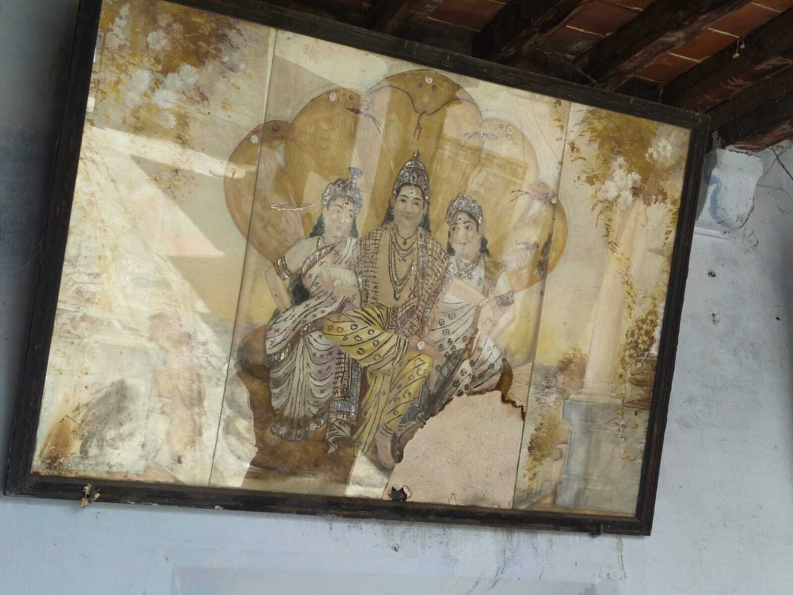 1934 Vishnu Painting Emerges as a Prized Discovery in Ramco Heritage Survey